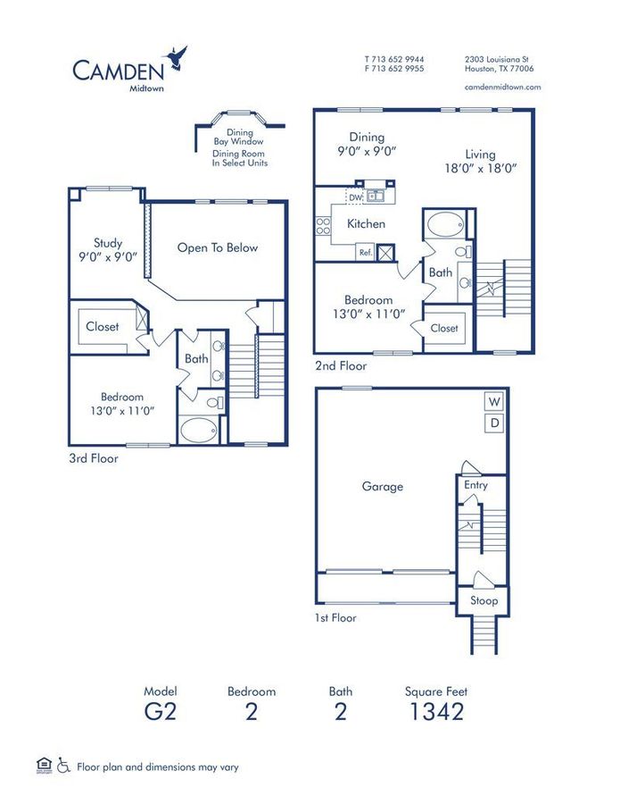 2 Bedrooms 2 Bathrooms Apartment for rent at Camden Midtown Houston in Houston, TX