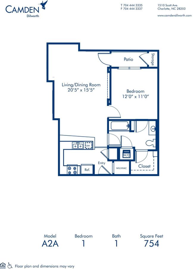 1 Bedroom 1 Bathroom Apartment for rent at Camden Dilworth in Charlotte, NC