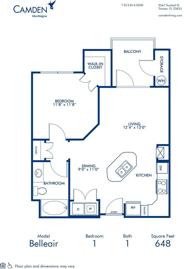 1 Bedroom 1 Bathroom Apartment for rent at Camden Montague in Tampa, FL