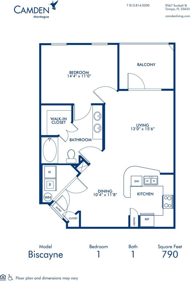 1 Bedroom 1 Bathroom Apartment for rent at Camden Montague in Tampa, FL