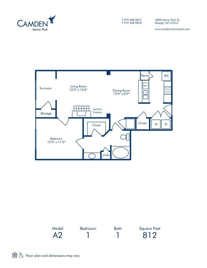 1 Bedroom 1 Bathroom Apartment for rent at Camden Manor Park in Raleigh, NC