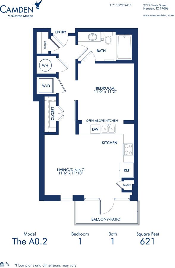 Studio 1 Bathroom Apartment for rent at Camden McGowen Station in Houston, TX