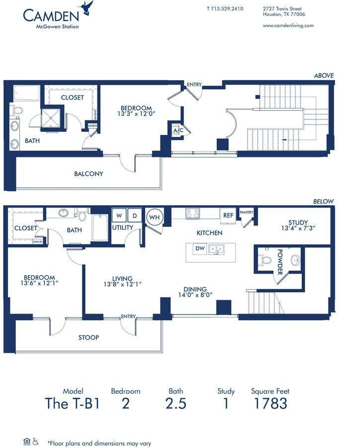 2 Bedrooms 2 Bathrooms Apartment for rent at Camden McGowen Station in Houston, TX