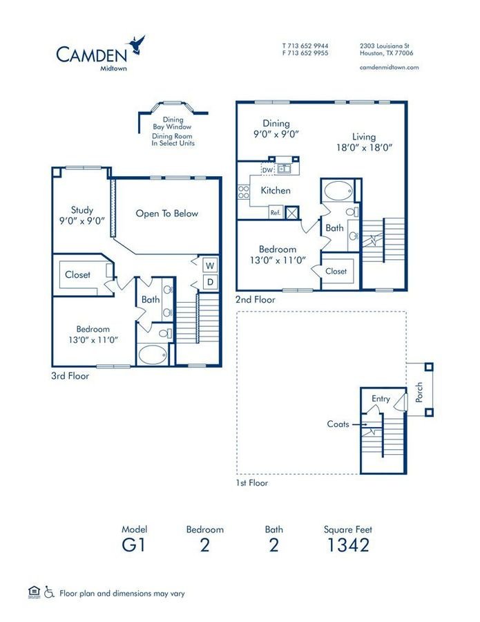 2 Bedrooms 2 Bathrooms Apartment for rent at Camden Midtown Houston in Houston, TX