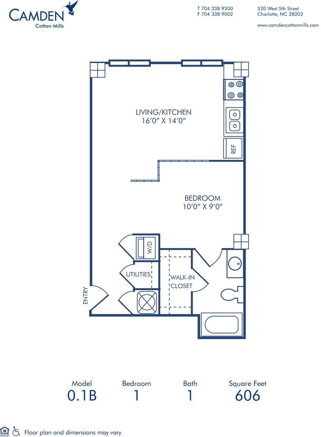 Studio 1 Bathroom Apartment for rent at Camden Cotton Mills in Charlotte, NC