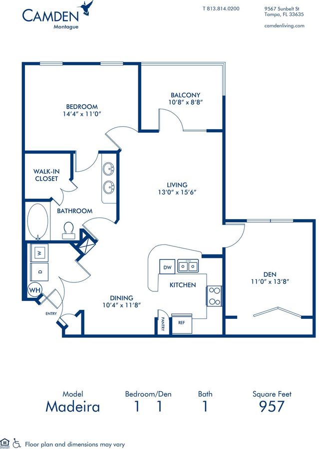 1 Bedroom 1 Bathroom Apartment for rent at Camden Montague in Tampa, FL