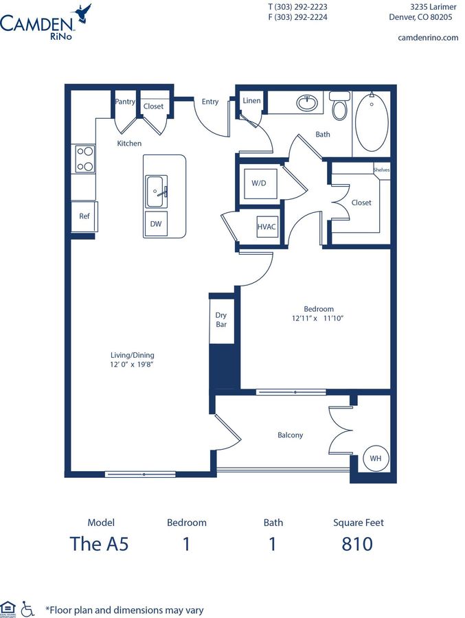 1 Bedroom 1 Bathroom Apartment for rent at Camden RiNo in Denver, CO