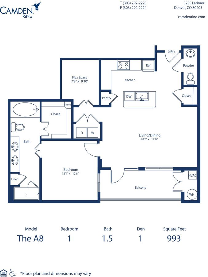 1 Bedroom 1 Bathroom Apartment for rent at Camden RiNo in Denver, CO