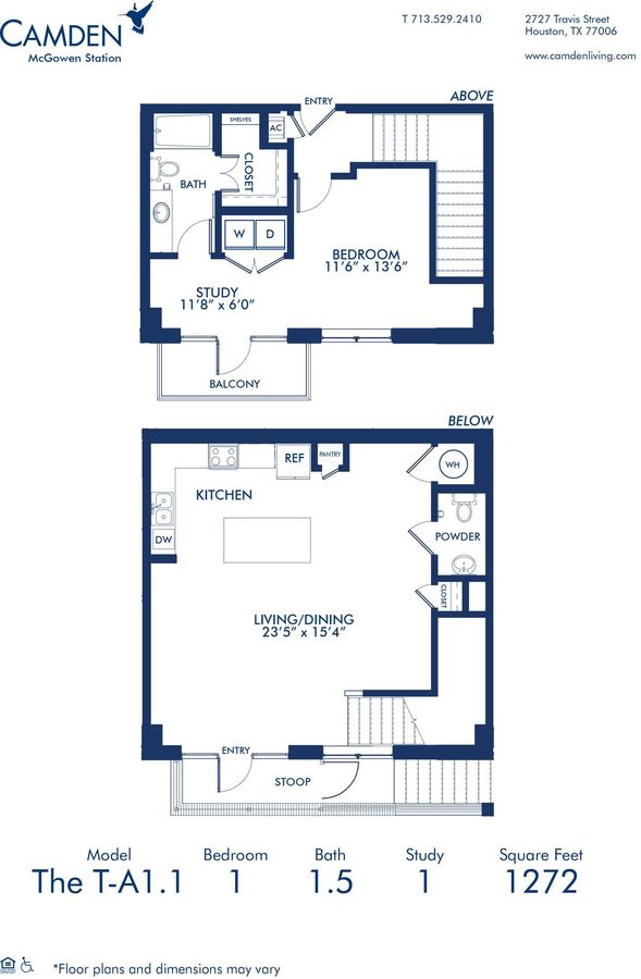 1 Bedroom 1 Bathroom Apartment for rent at Camden McGowen Station in Houston, TX