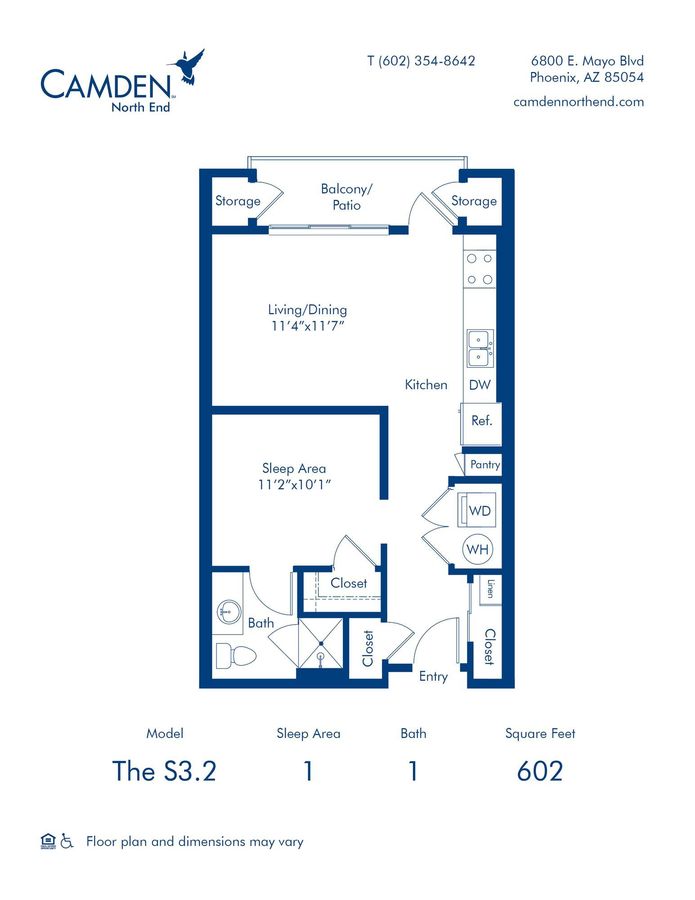 Studio 1 Bathroom Apartment for rent at Camden North End in Phoenix, AZ