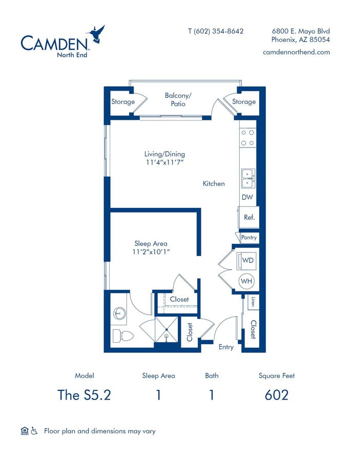 Studio 1 Bathroom Apartment for rent at Camden North End in Phoenix, AZ