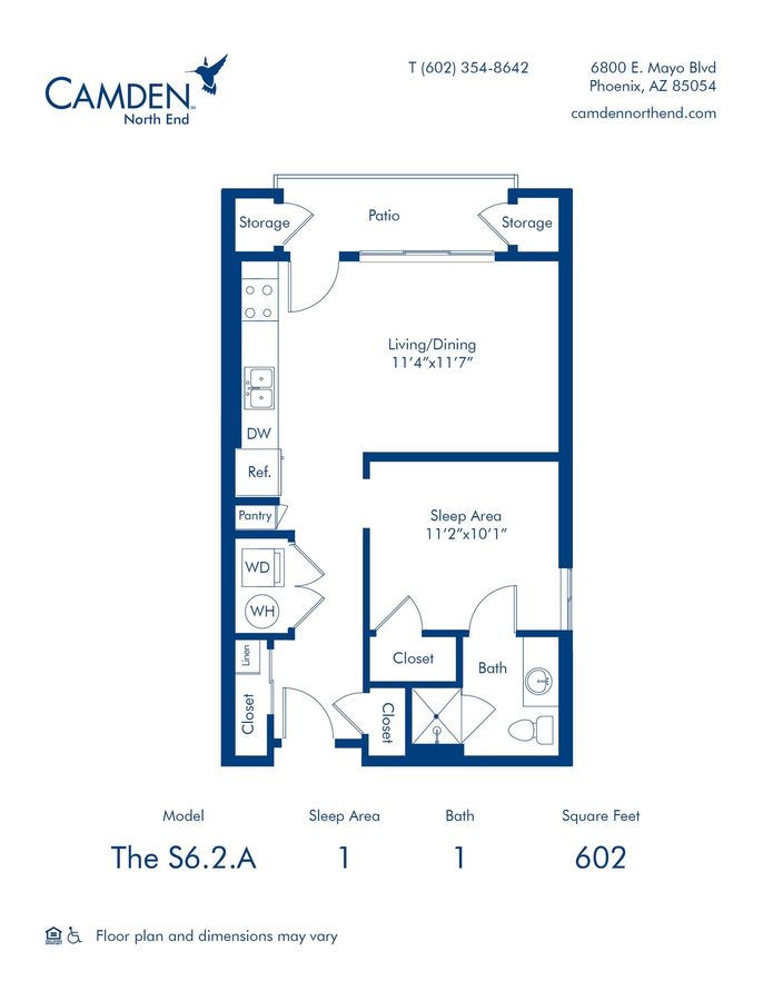 Studio 1 Bathroom Apartment for rent at Camden North End in Phoenix, AZ