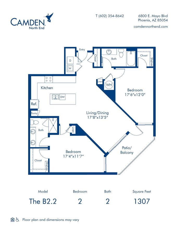 2 Bedrooms 2 Bathrooms Apartment for rent at Camden North End in Phoenix, AZ