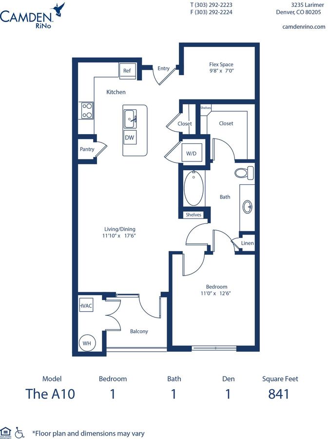 1 Bedroom 1 Bathroom Apartment for rent at Camden RiNo in Denver, CO