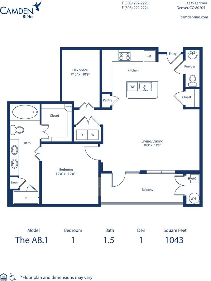 1 Bedroom 1 Bathroom Apartment for rent at Camden RiNo in Denver, CO