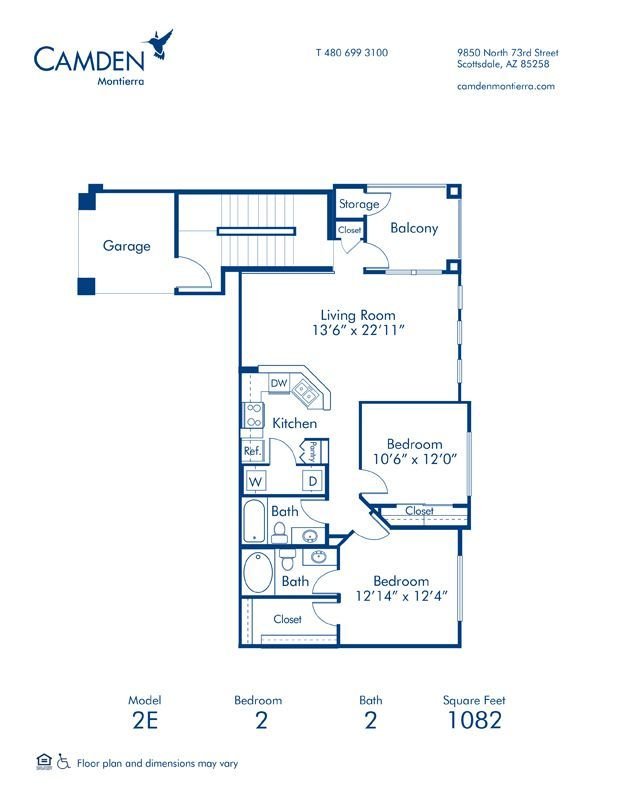 2 Bedrooms 2 Bathrooms Apartment for rent at Camden Montierra in Scottsdale, AZ