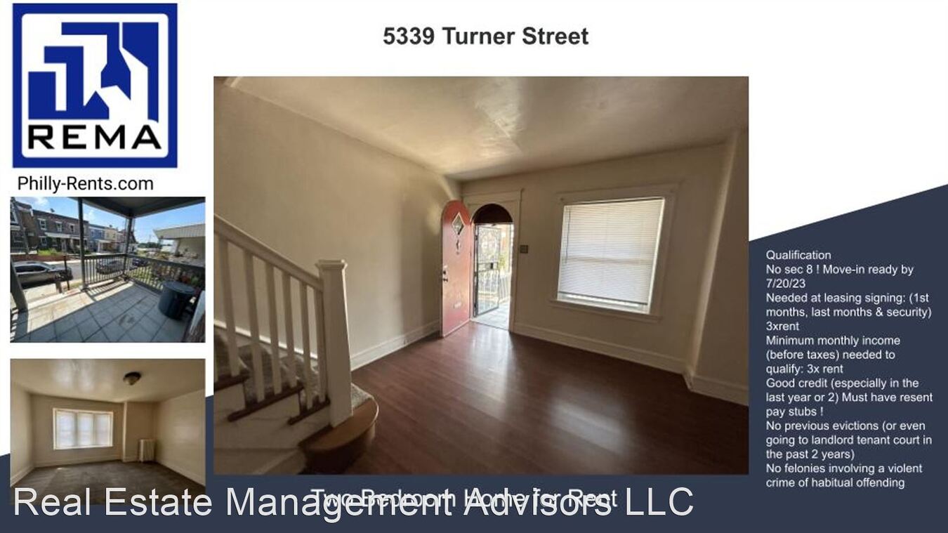 5339 Turner St Philadelphia, PA House for Rent Rentable
