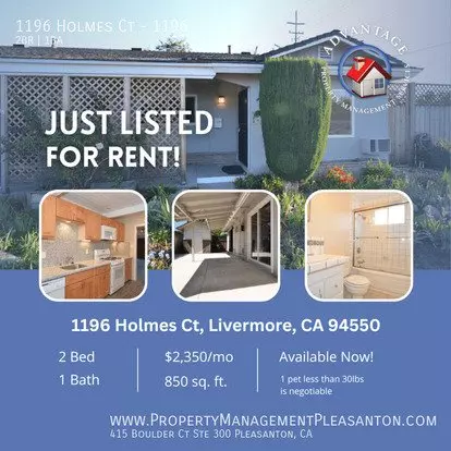 1198 Holmes Ct Apartment for rent in Livermore, CA