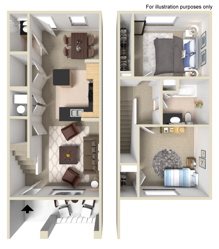 2 Bedrooms 1 Bathroom Apartment for rent at University Place Apartments in Memphis, TN