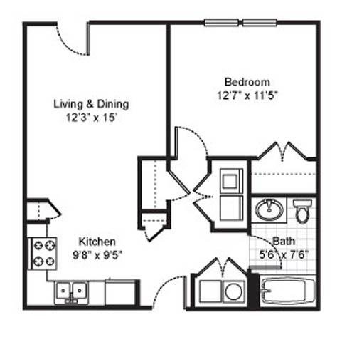 1 Bedroom 1 Bathroom Apartment for rent at Fairfield Apartments in Pittsburgh, PA