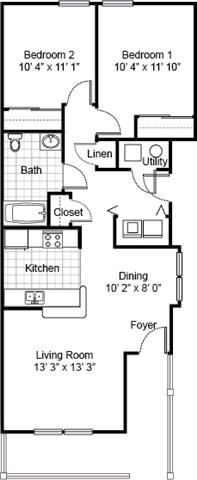 2 Bedrooms 1 Bathroom Apartment for rent at Parsons Place Apartments in East St Louis, IL