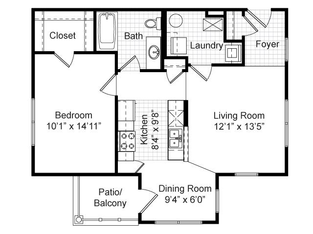 1 Bedroom 1 Bathroom Apartment for rent at Renaissance Place at Grand Apartments in St Louis, MO