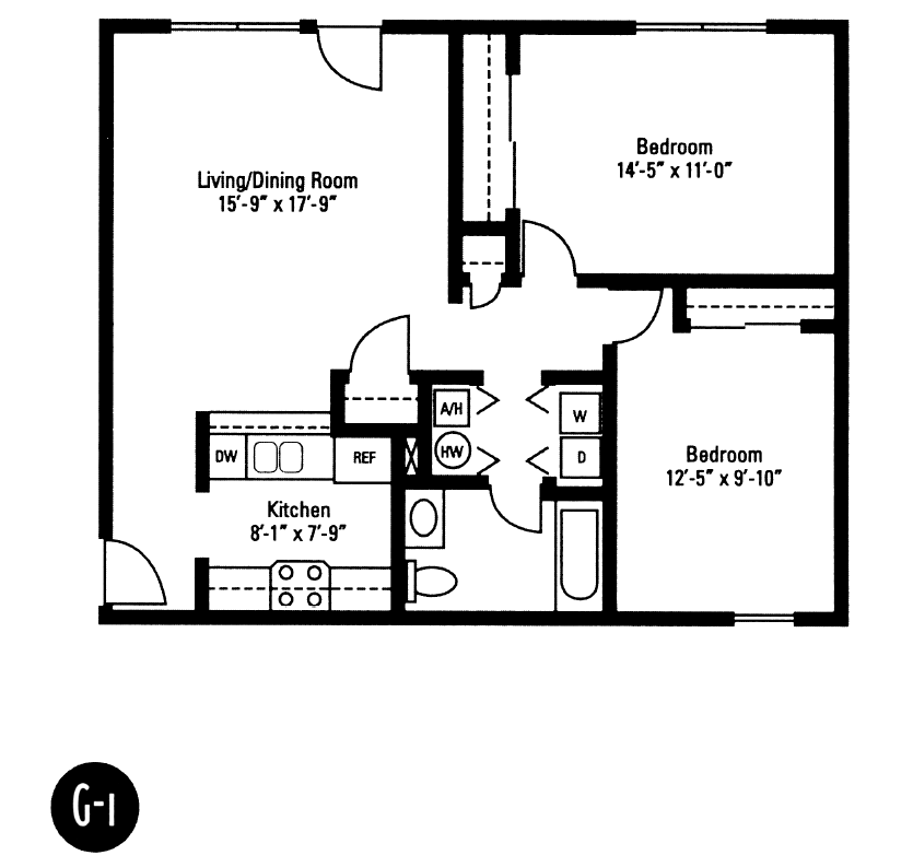 2 Bedrooms 1 Bathroom Apartment for rent at Crawford Square Apartments in Pittsburgh, PA