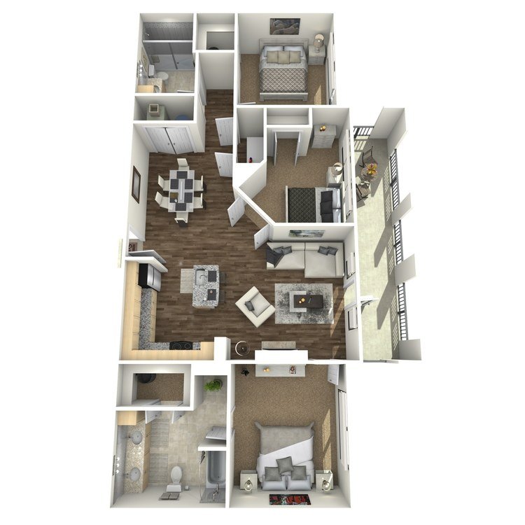 3 Bedrooms 2 Bathrooms Apartment for rent at The Orion Apartments in St Louis, MO