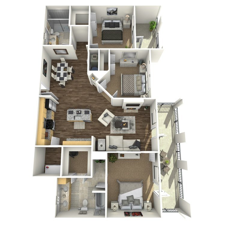 3 Bedrooms 2 Bathrooms Apartment for rent at The Orion Apartments in St Louis, MO