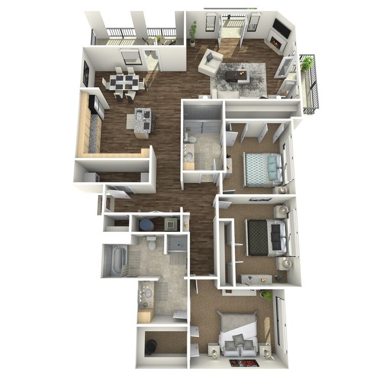 3 Bedrooms 2 Bathrooms Apartment for rent at The Orion Apartments in St Louis, MO
