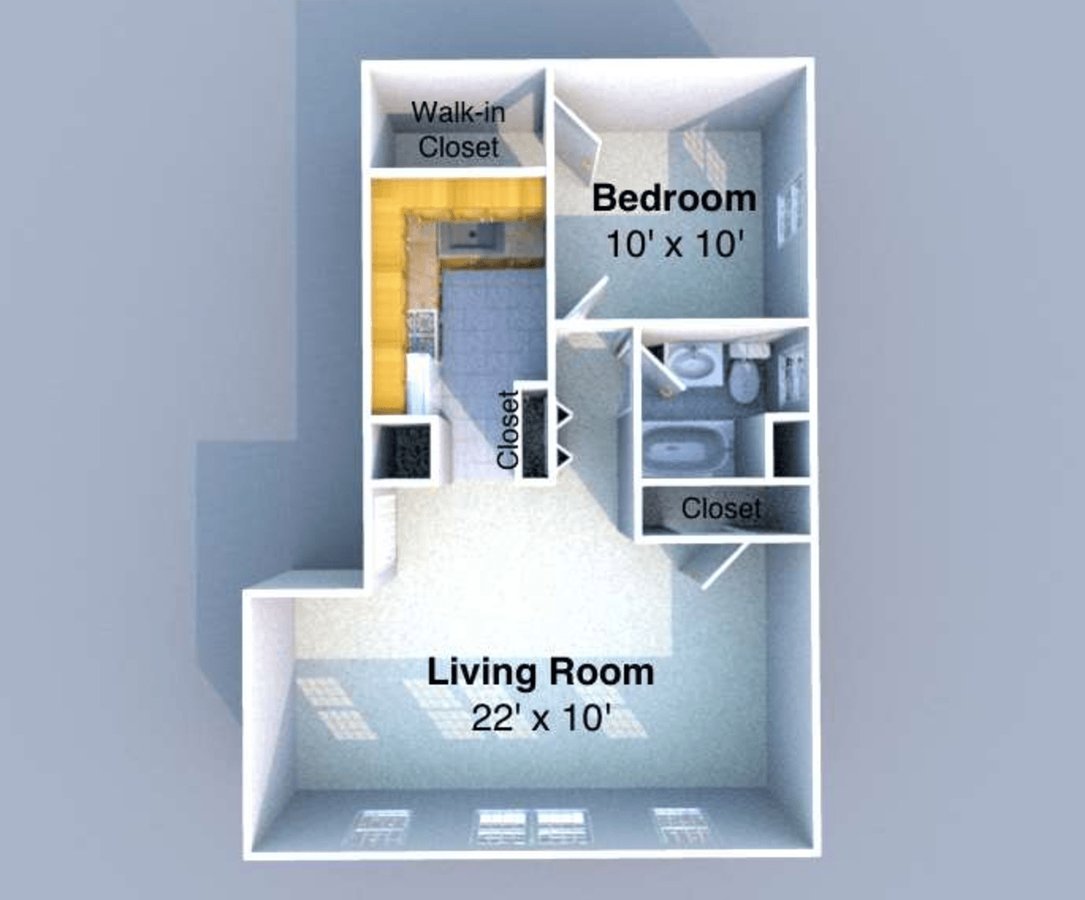 1 Bedroom 1 Bathroom Apartment for rent at Grant Flats in West Lafayette, IN