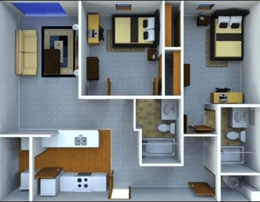 2 Bedrooms 2 Bathrooms Apartment for rent at Grant Street Station in West Lafayette, IN