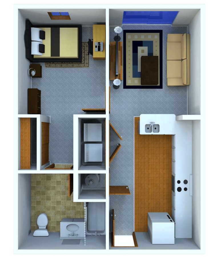 1 Bedroom 1 Bathroom Apartment for rent at Grant Street Station in West Lafayette, IN