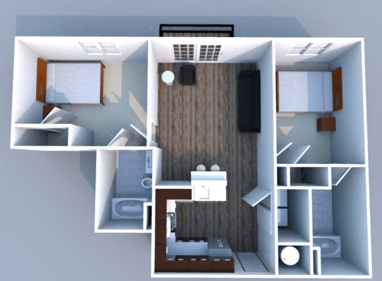 2 Bedrooms 2 Bathrooms Apartment for rent at North By Northwest in West Lafayette, IN