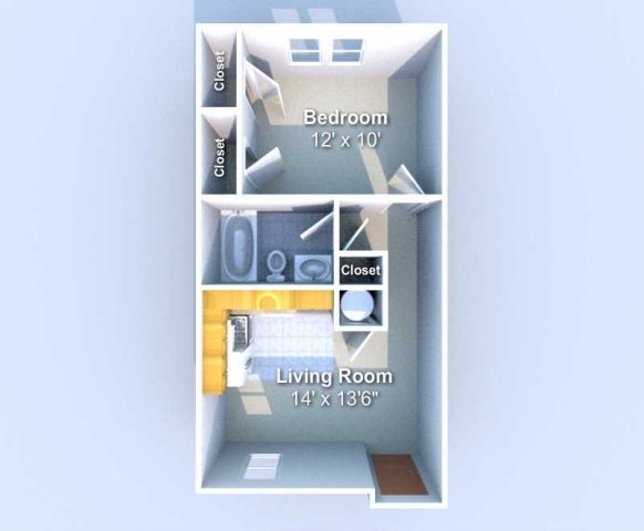 1 Bedroom 1 Bathroom Apartment for rent at Towne Centre in West Lafayette, IN