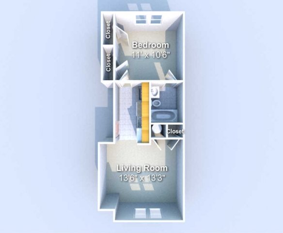 1 Bedroom 1 Bathroom Apartment for rent at Towne Centre in West Lafayette, IN