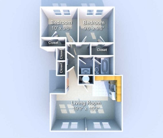 2 Bedrooms 1 Bathroom Apartment for rent at Towne Centre in West Lafayette, IN