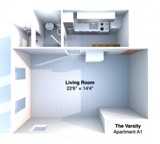 Studio 1 Bathroom Apartment for rent at The Varsity in West Lafayette, IN