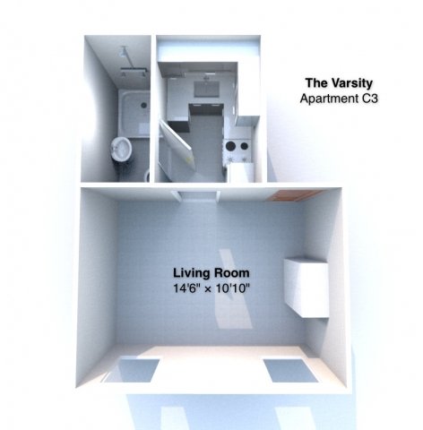 Studio 1 Bathroom Apartment for rent at The Varsity in West Lafayette, IN