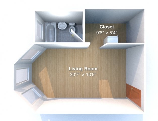 Studio 1 Bathroom Apartment for rent at The Varsity in West Lafayette, IN
