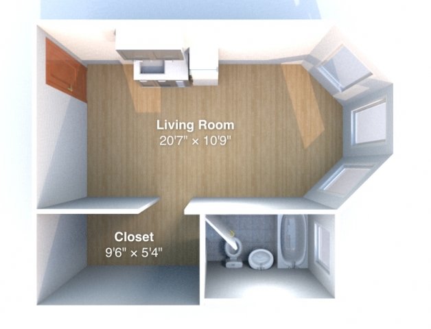 Studio 1 Bathroom Apartment for rent at The Varsity in West Lafayette, IN