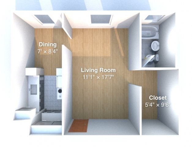 Studio 1 Bathroom Apartment for rent at The Varsity in West Lafayette, IN