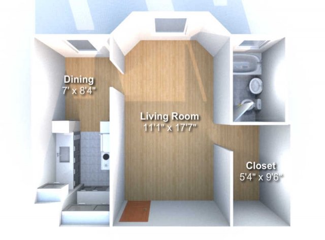 Studio 1 Bathroom Apartment for rent at The Varsity in West Lafayette, IN
