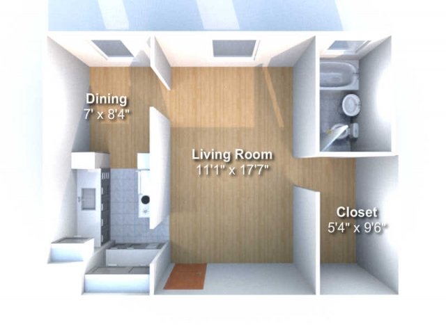 Studio 1 Bathroom Apartment for rent at The Varsity in West Lafayette, IN