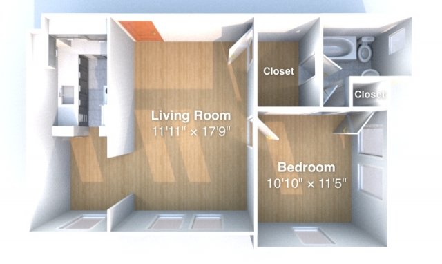 1 Bedroom 1 Bathroom Apartment for rent at The Varsity in West Lafayette, IN