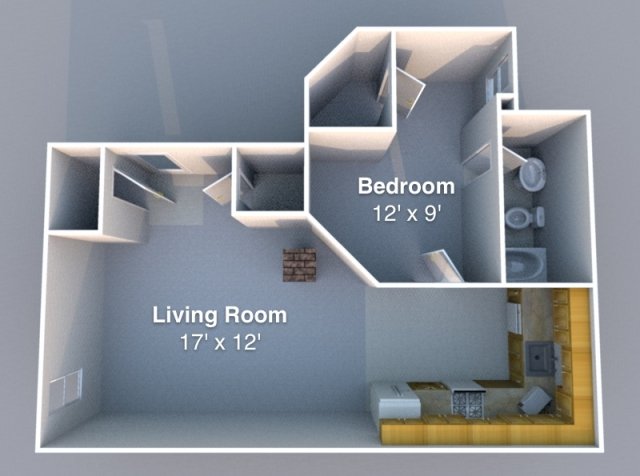 1 Bedroom 1 Bathroom Apartment for rent at Falley in Lafayette, IN