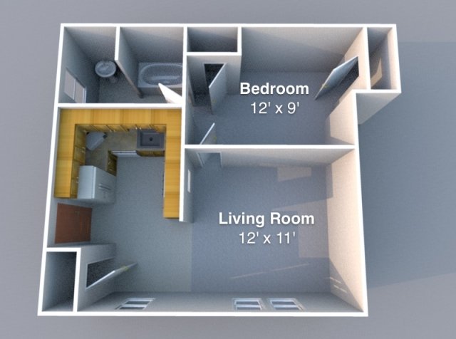 1 Bedroom 1 Bathroom Apartment for rent at Falley in Lafayette, IN