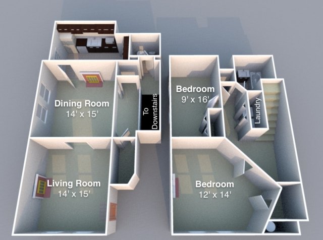 2 Bedrooms 1 Bathroom Apartment for rent at Falley in Lafayette, IN