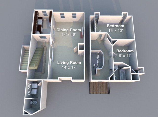 2 Bedrooms 1 Bathroom Apartment for rent at Falley in Lafayette, IN