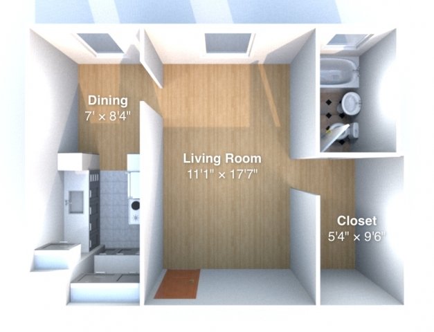Studio 1 Bathroom Apartment for rent at The Varsity in West Lafayette, IN
